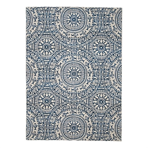 Linon Indoor Outdoor Machine Washable Doria Accent 3'x5' Rug in Smoke Gray