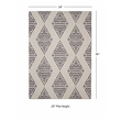 Linon Indoor Outdoor Machine Washable Ezili Accent 2'x3' Rug in Ivory