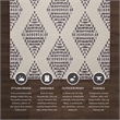 Linon Indoor Outdoor Machine Washable Ezili Accent 2'x3' Rug in Ivory