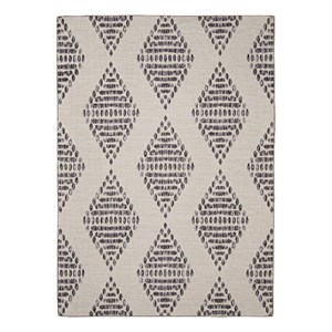 Linon Indoor Outdoor Machine Washable Ezili Accent 2'x3' Rug in Ivory