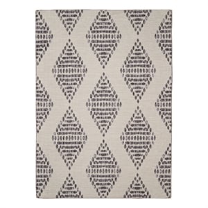 Linon Indoor Outdoor Machine Washable Ezili Accent 3'x5' Rug in Ivory