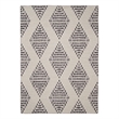 Linon Indoor Outdoor Machine Washable Ezili Area 5'x7' Rug in Ivory and Brown