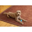 Linon Indoor Outdoor Machine Washable Hama Area 5'x7' Rug in Orange and Ivory