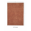 Linon Indoor Outdoor Machine Washable Hama Area 5'x7' Rug in Orange and Ivory