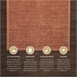 Linon Indoor Outdoor Machine Washable Hama Area 5'x7' Rug in Orange and Ivory