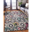Linon Indoor Outdoor Machine Washable Conch Area 5'x7' Rug in Ivory and Gray