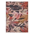 Linon Indoor Outdoor Machine Washable Luna Area 5'x7' Rug in Orange and Cream