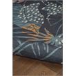Linon Indoor Outdoor Machine Washable Myrtle Accent 2'x3' Rug in Navy and Gold