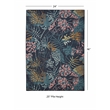 Linon Indoor Outdoor Machine Washable Myrtle Accent 2'x3' Rug in Navy and Gold
