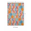 Linon Indoor Outdoor Machine Washable Grove Accent 2'x3' Rug in Aqua Blue