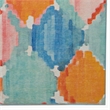 Linon Indoor Outdoor Machine Washable Grove Accent 2'x3' Rug in Aqua Blue