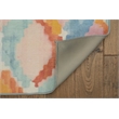 Linon Indoor Outdoor Machine Washable Grove Accent 2'x3' Rug in Aqua Blue