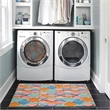 Linon Indoor Outdoor Machine Washable Grove Accent 2'x3' Rug in Aqua Blue
