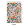 Linon Indoor Outdoor Machine Washable Marin Area 5'x7' Rug in Ivory and Orange