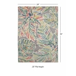 Linon Indoor Outdoor Machine Washable Lana Accent 2'x3' Rug in Gray and Green