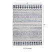 Linon Indoor Outdoor Machine Washable Skip Accent 2'x3' Rug in Ivory and Blue