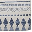 Linon Indoor Outdoor Machine Washable Skip Accent 2'x3' Rug in Ivory and Blue