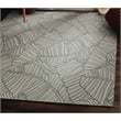 Linon Indoor Outdoor Machine Washable Apia Area 5'x7' Rug in Ivory and Green