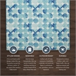 Linon Indoor Outdoor Machine Washable Cayman Polyester Accent 2'x3' Rug in Blue