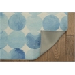 Linon Indoor Outdoor Machine Washable Cayman Polyester Accent 2'x3' Rug in Blue