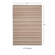 Linon Indoor Outdoor Machine Washable Sydney Accent 2'x3' Rug in Tan and Ivory