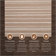 Linon Indoor Outdoor Machine Washable Sydney Accent 3'x5' Rug in Tan and Ivory