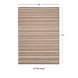 Linon Indoor Outdoor Machine Washable Sydney Accent 3'x5' Rug in Tan and Ivory