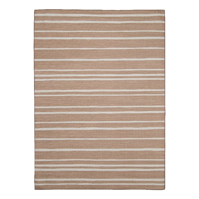 Linon Indoor Outdoor Machine Washable Sydney Accent 3'x5' Rug in Tan and Ivory