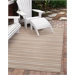 Linon Indoor Outdoor Machine Washable Sydney Area 5'x7' Rug in Tan and Ivory
