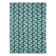 Linon Indoor Outdoor Machine Washable Montane Accent 2'x3' Rug in Aqua Blue