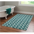 Linon Indoor Outdoor Machine Washable Montane Accent 3'x5' Rug in Aqua Blue