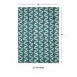 Linon Indoor Outdoor Machine Washable Montane Accent 3'x5' Rug in Aqua Blue