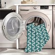 Linon Indoor Outdoor Machine Washable Montane Area 5'x7' Rug in Aqua Blue