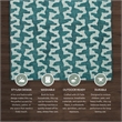 Linon Indoor Outdoor Machine Washable Montane Area 5'x7' Rug in Aqua Blue