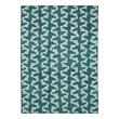 Linon Indoor Outdoor Machine Washable Montane Area 5'x7' Rug in Aqua Blue