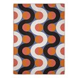 Linon Indoor Outdoor Machine Washable Adira Accent 2'x3' Rug in Orange/Pink