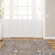 Linon Indoor Outdoor Machine Washable Anthia Accent 3'x5' Rug in Navy and Sand