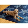 Linon Indoor Outdoor Machine Washable Bondi Polyester Area 7'x 9' Rug in Blue