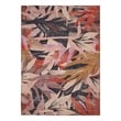 Linon Indoor Outdoor Machine Washable Luna Area 7'x9' Rug in Orange and Cream