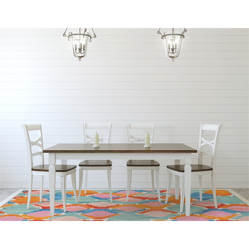 Linon Indoor Outdoor Machine Washable Grove Area 7'x9' Rug in Aqua Blue