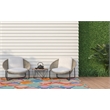Linon Indoor Outdoor Machine Washable Grove Area 7'x9' Rug in Aqua Blue