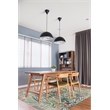 Linon Indoor Outdoor Machine Washable Lana Area 7'x9' Rug in Gray and Green