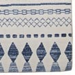 Linon Indoor Outdoor Machine Washable Skip Area 7'x9' Rug in Ivory and Blue
