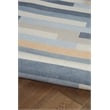 Linon Indoor Outdoor Machine Washable Bali Area 7'x9' Rug in Ivory and Blue