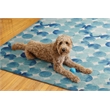 Linon Indoor Outdoor Machine Washable Cayman Area 7'x9' Rug in Blue and Ivory