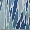 Linon Indoor Outdoor Machine Washable Kai Area 7'x9' Rug in Blue and Ivory