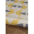 Linon Indoor Outdoor Machine Washable Lucia Area 5'x7' Rug in Ivory and Yellow
