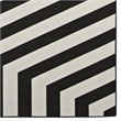 Linon Indoor Outdoor Machine Washable Kona Accent 3'x5' Rug in Ivory and Black