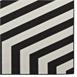 Linon Indoor Outdoor Machine Washable Kona Area 5'x7' Rug in Ivory and Black