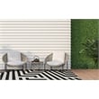 Linon Indoor Outdoor Machine Washable Kona Area 7'x9' Rug in Ivory and Black